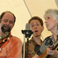 Washington Folk Festival, Glen Echo, Maryland, June 2007. L-R: Randy Barrett, Ira, Dede Wyland.