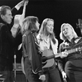 The Blue Moon Cowgirls at the State Theater, Falls Church, Virginia, December 2003. L-R: Ira, Karen Collins, Angelita Porcella, Dana Ward.